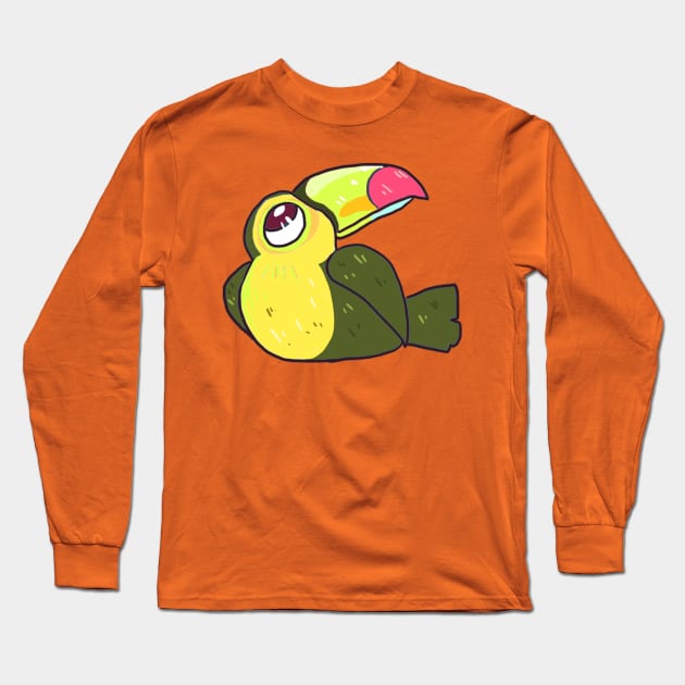 Chubby Keel-billed toucan Long Sleeve T-Shirt by sky665